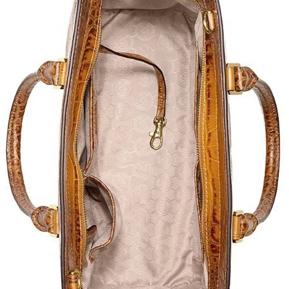 Michael Kors Selma Satchel- Brown Croc - Picture 2 of 6